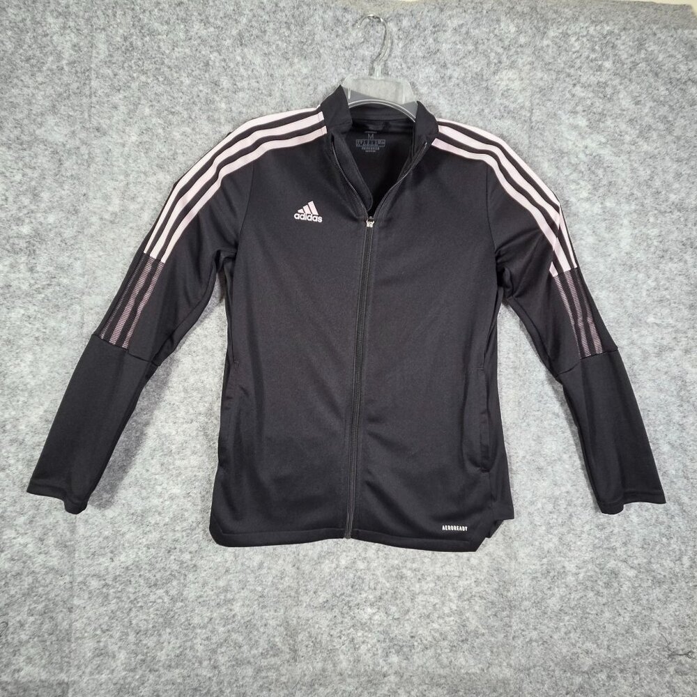 Adidas Prime green Men's Full Zip Athletic Track Jacket Black Size M